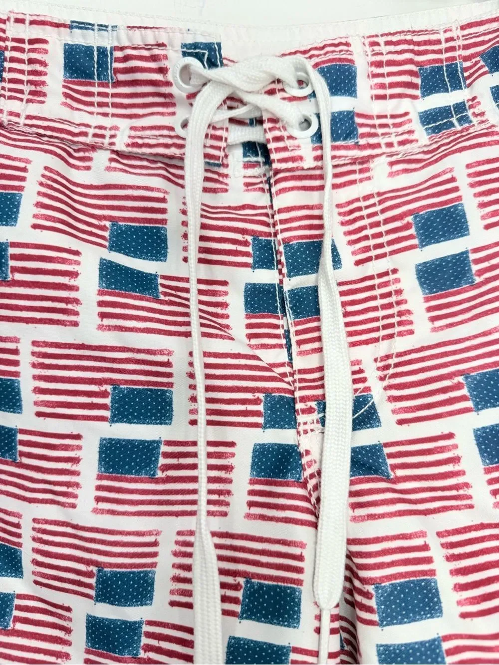 Old Navy Red White Blue Starry Mesh Lined Patriotic Americana Swim Board Shorts